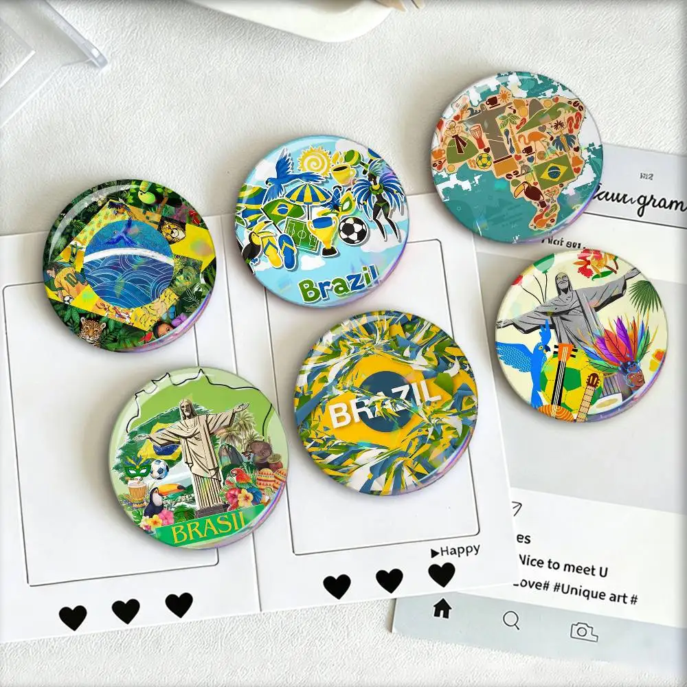 Art scenery of the Brazilian flag Laser Badge Creative Pins Brooch for Bag Clothes Hat Decor Gifts Fans Collect
Art scenery of the Brazilian flag Laser Badge Creative Pins Brooch for Bag Clothes Hat Decor Gifts Fans Collect