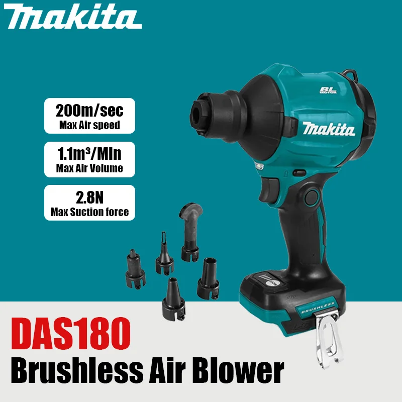 Makita DAS180 18V Brushless Air Blower with Nozzle High-power Air Dust Removal Gun for Blowing Dust in Narrow Spaces Power Tools
Makita DAS180 18V Brushless Air Blower with Nozzle High-power Air Dust Removal Gun for Blowing Dust in Narrow Spaces Power Tools