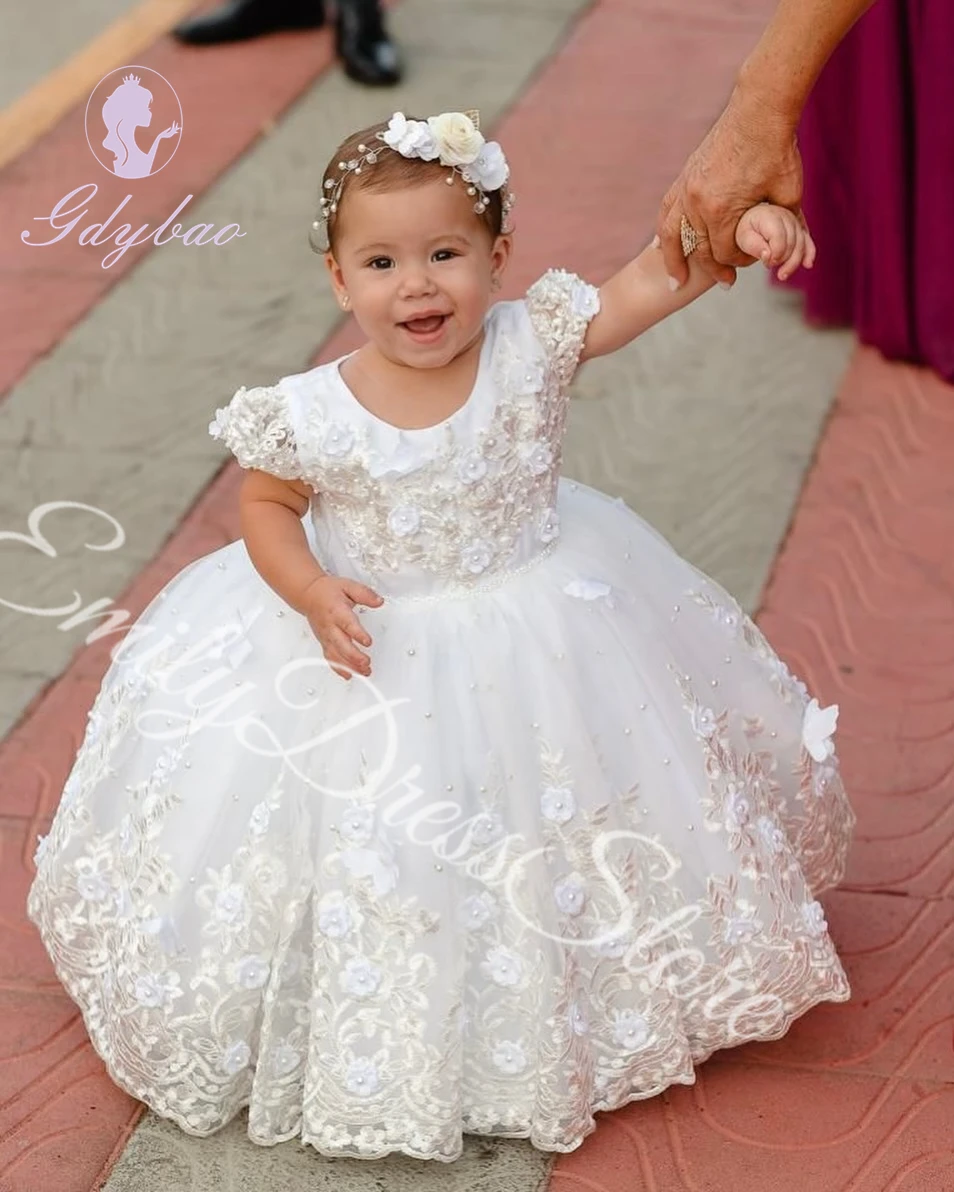 Customized Flower Girl Dress For Wedding Tulle 3d Applqique Lace Puffy Princess Kids Birthday First Communion Baby Cute Gown
Customized Flower Girl Dress For Wedding Tulle 3d Applqique Lace Puffy Princess Kids Birthday First Communion Baby Cute Gown