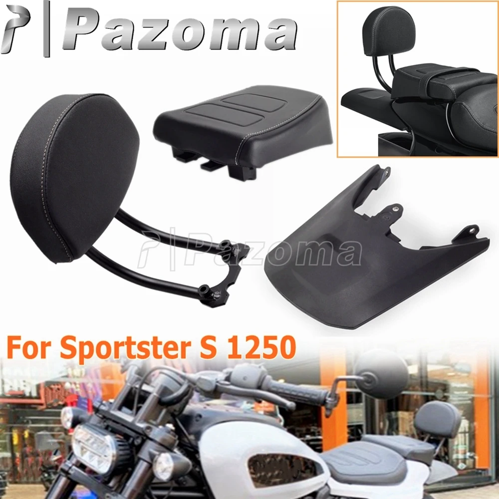 Motorcycle Backrest Passenger Seat Pad Pillion Cushion W/ Rear Fender Extension Mud Guard For Harley Sportster S 1250 2021 2022
Motorcycle Backrest Passenger Seat Pad Pillion Cushion W/ Rear Fender Extension Mud Guard For Harley Sportster S 1250 2021 2022