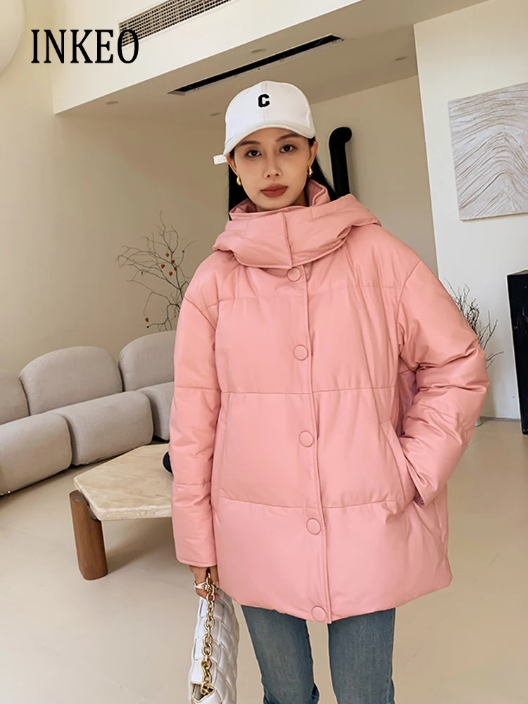 Large size Luxury Women's Sheepskin leather down jacket Warm Winter Fashion Pink Hooded Straight coat 2024 Lady INKEO 3O336
Large size Luxury Women's Sheepskin leather down jacket Warm Winter Fashion Pink Hooded Straight coat 2024 Lady INKEO 3O336