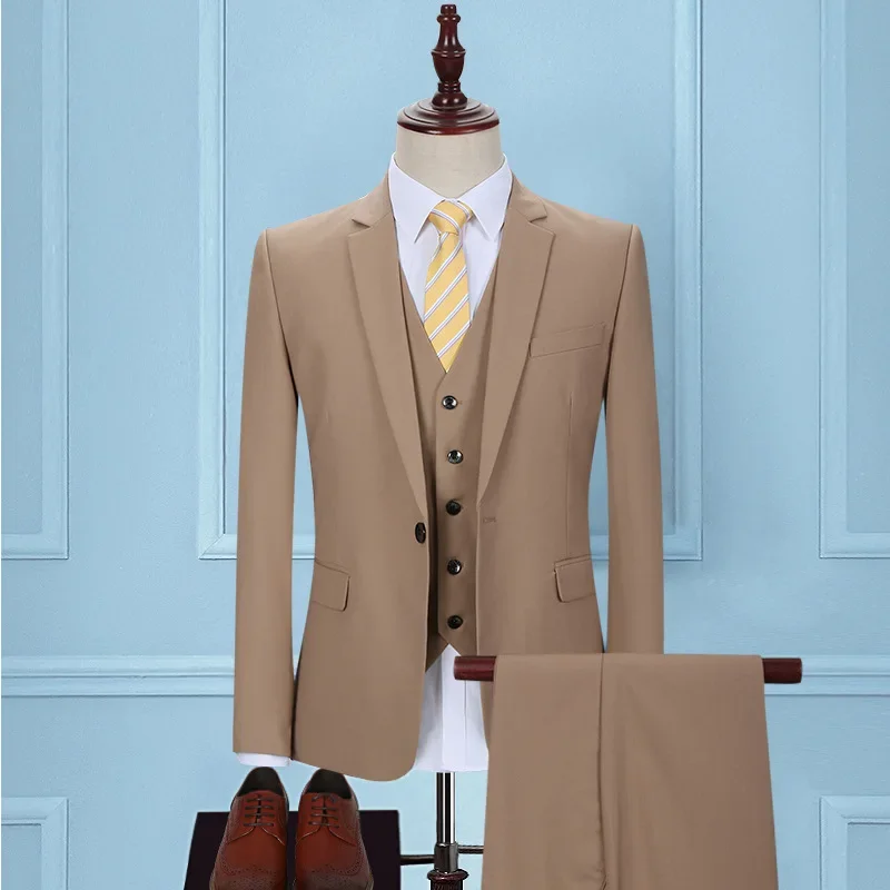 B29-Wedding suit men's suit groom's dress Korean style trendy handsome slim three-piece suit business casual suit formal wear
B29-Wedding suit men's suit groom's dress Korean style trendy handsome slim three-piece suit business casual suit formal wear