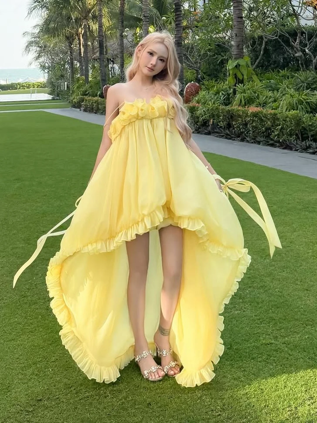 Sisjuly Princess Running Fashion Tulle Skirt Women's Irregular Hemline Soft Polyester Spring Summer Sleeveless Dress
Sisjuly Princess Running Fashion Tulle Skirt Women's Irregular Hemline Soft Polyester Spring Summer Sleeveless Dress