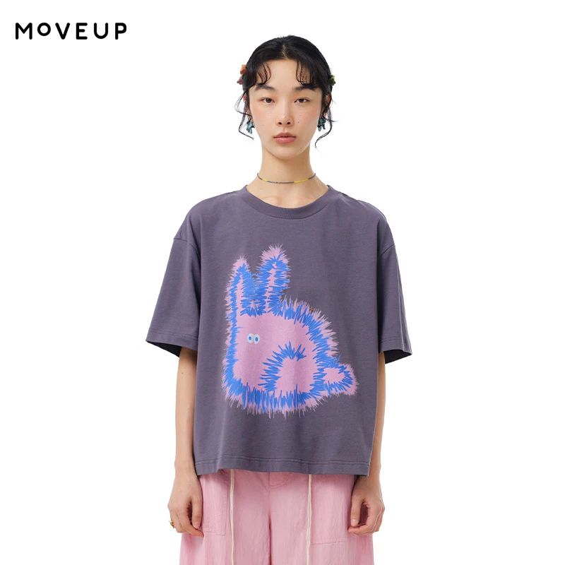 MOVEUP Short Sleeves Round Neck T-Shirt 2026 Summer New Pure Cotton Contrast Color Rabbit Print Casual Top For Women 325210589
MOVEUP Short Sleeves Round Neck T-Shirt 2026 Summer New Pure Cotton Contrast Color Rabbit Print Casual Top For Women 325210589