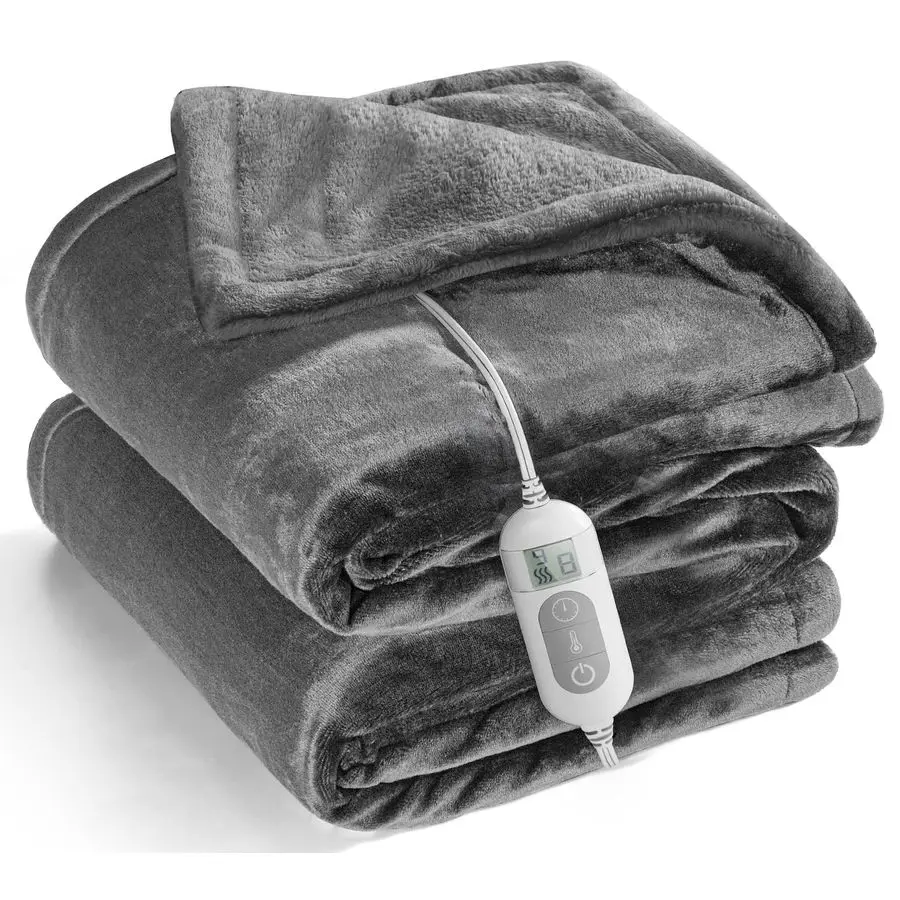 Throw Blanket with 19 hrs Timer AutoOff amp 8 Heating LevelsFlannel Electric Blanket Throw ETL CertificationMachine Washable Ful
Throw Blanket with 19 hrs Timer AutoOff amp 8 Heating LevelsFlannel Electric Blanket Throw ETL CertificationMachine Washable Ful