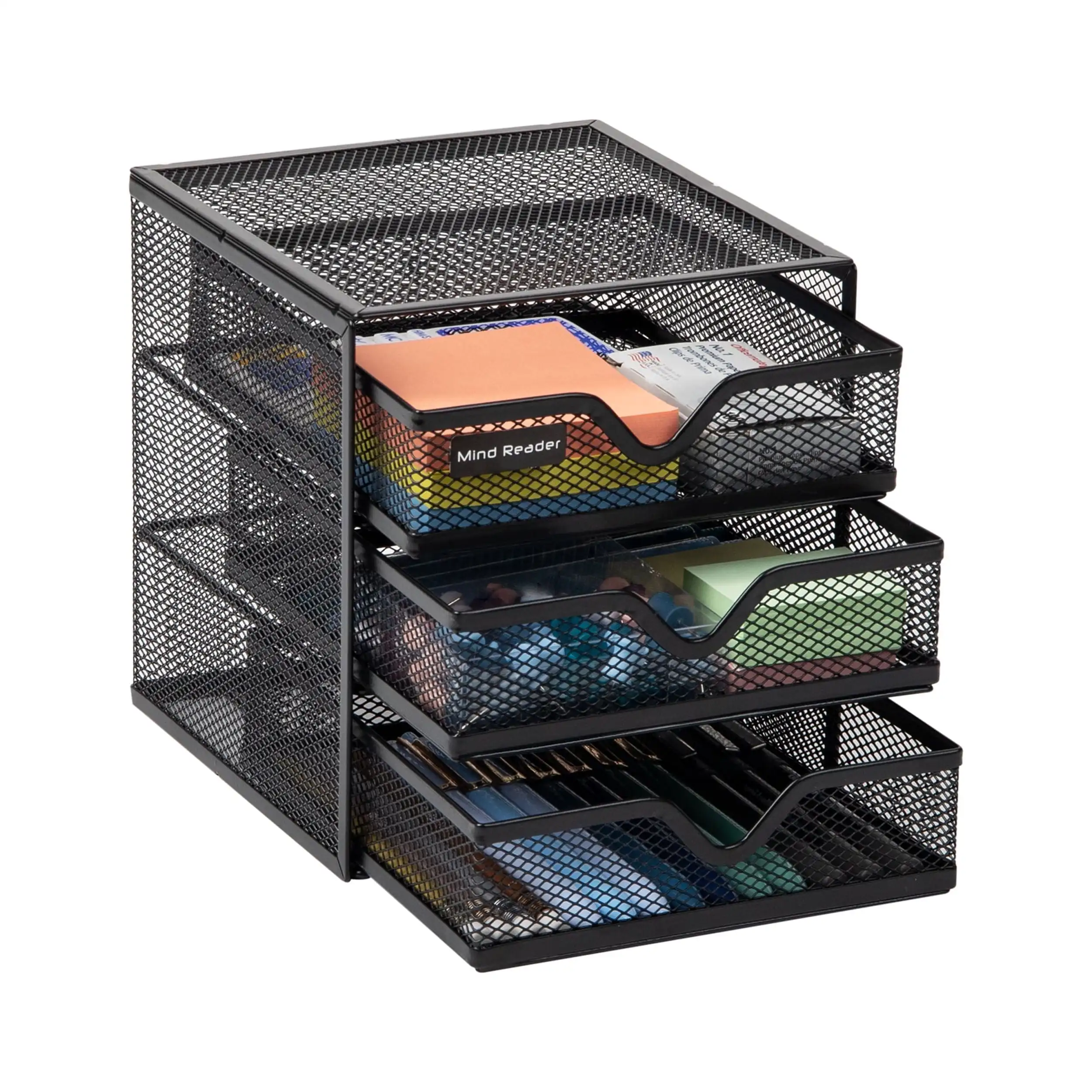 Mind Reader Mesh Mini 3 Tier Drawer Organizer, Desk Supplies Office Supplies Organizer, 3 Drawers, 1 Top Shelf, Black
Mind Reader Mesh Mini 3 Tier Drawer Organizer, Desk Supplies Office Supplies Organizer, 3 Drawers, 1 Top Shelf, Black