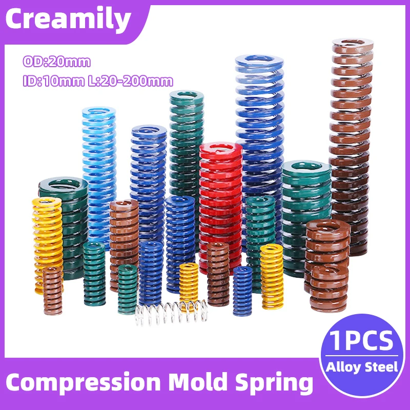 Creamily 1Pcs Mould Spring OD20mm ID10mm Alloy Steel Die Spring Spiral Stamping Compression Spring Length 20-200mm
Creamily 1Pcs Mould Spring OD20mm ID10mm Alloy Steel Die Spring Spiral Stamping Compression Spring Length 20-200mm