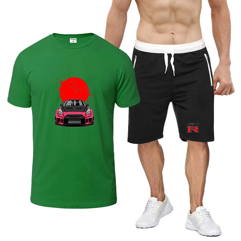 Initial D GTR R35 Print 2026 Summer New Men's Eight Color Short Sleeve Set Casual Cotton T-shirt + Short Pant Suit
Initial D GTR R35 Print 2026 Summer New Men's Eight Color Short Sleeve Set Casual Cotton T-shirt + Short Pant Suit