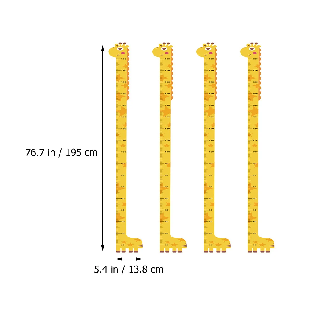 4pcs Growth Chart Wall Decals Removable Height Measurement Stickers Cartoon Design For Nursery Bedroom Smooth Surfaces Easy
4pcs Growth Chart Wall Decals Removable Height Measurement Stickers Cartoon Design For Nursery Bedroom Smooth Surfaces Easy