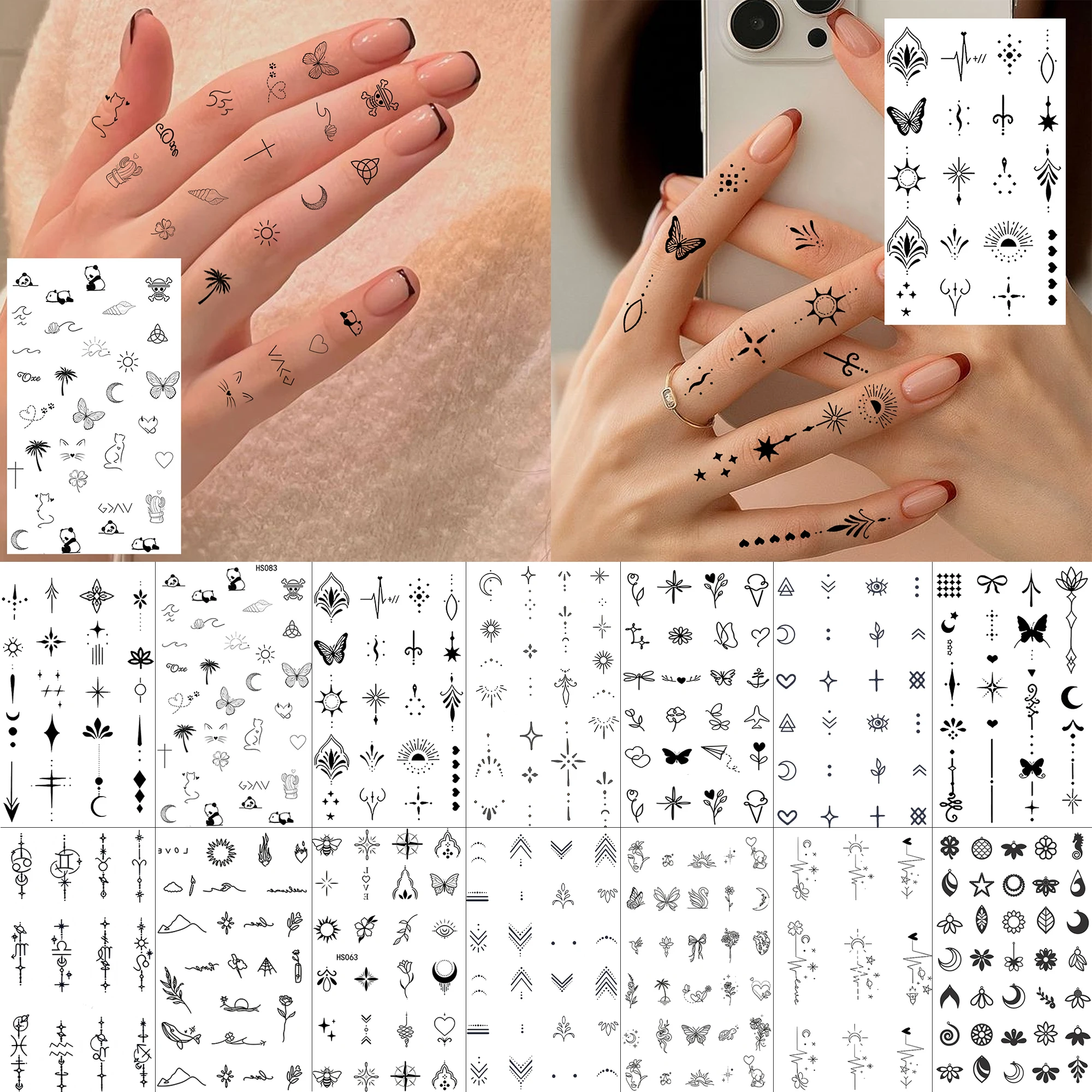 1 Sheet Butterfly Crescent Star Temporary Tattoos For Women Hands Finger, Temp Fake Tattoo Sticker Long Lasting Realistic Tatoos
1 Sheet Butterfly Crescent Star Temporary Tattoos For Women Hands Finger, Temp Fake Tattoo Sticker Long Lasting Realistic Tatoos