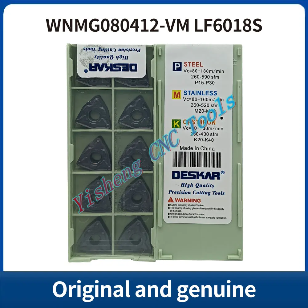 DESKAR 100% Original WNMG080412-VM WNMG080412-ZM LF6018S LF9118 CNC cutting tool indexable threading carbide insert
DESKAR 100% Original WNMG080412-VM WNMG080412-ZM LF6018S LF9118 CNC cutting tool indexable threading carbide insert