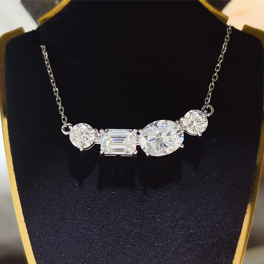 4cttw D Color Moissanite Pendant Necklace for Women 100% S925 Sterling Silver Plated 18K Lab Diamond Neck Chain Jewelry
4cttw D Color Moissanite Pendant Necklace for Women 100% S925 Sterling Silver Plated 18K Lab Diamond Neck Chain Jewelry