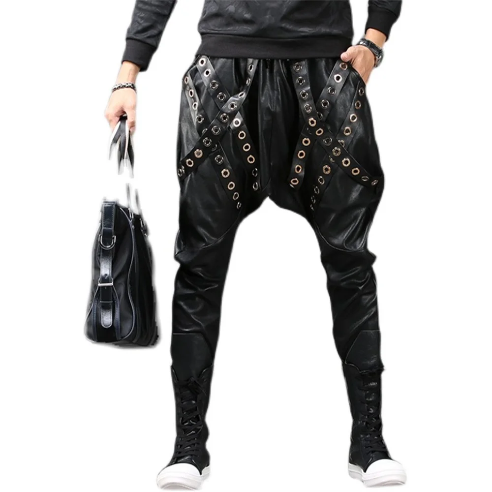 Fashion Moto Elastic Waist Faux Leather Pants Men Joggers Zipper Pockets Black Streetwear Slim Pencil Pant Men Clothing
Fashion Moto Elastic Waist Faux Leather Pants Men Joggers Zipper Pockets Black Streetwear Slim Pencil Pant Men Clothing