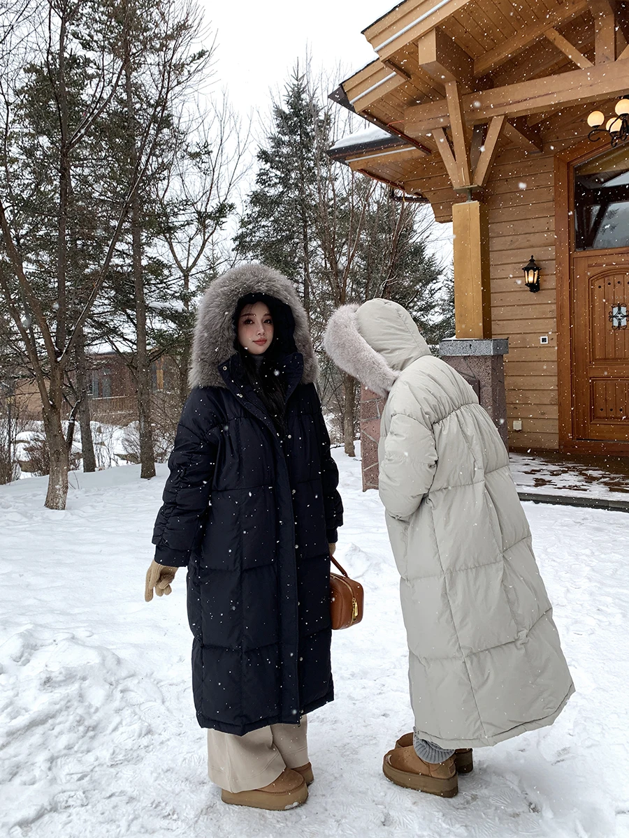 Alex Stevens Long down Jacket Women Winter Thick Warm Bread Style Coat White Duck Feather Large Fur Collar Commute Style Zipp...
Alex Stevens Long down Jacket Women Winter Thick Warm Bread Style Coat White Duck Feather Large Fur Collar Commute Style Zipp...