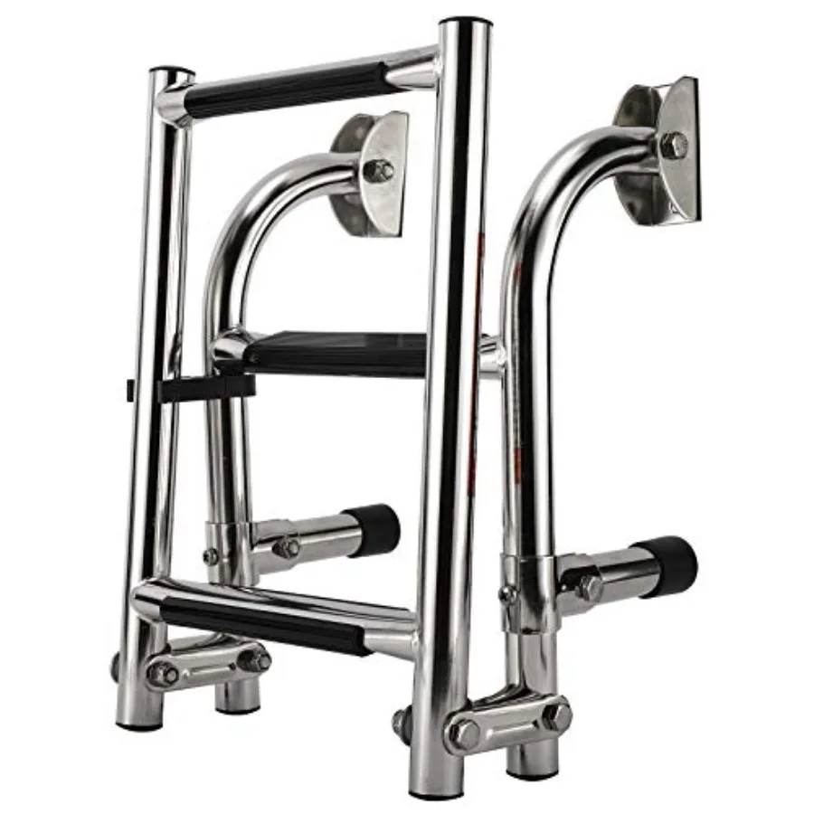 Stainless Steel Boat LadderBoat Foldable Stainless Steel 3 Step Ladder Marine Pontoon Ladder Polished 2 + 1 Step with Rubber Gr
Stainless Steel Boat LadderBoat Foldable Stainless Steel 3 Step Ladder Marine Pontoon Ladder Polished 2 + 1 Step with Rubber Gr