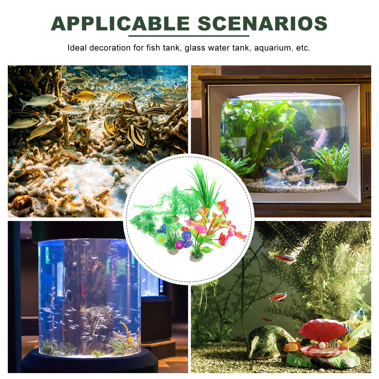 11pcs Aquarium Decorations Fish Tank Plants Artificial Plastic Aquatic Grass Accessories Set Lifelike PVC Safe Pet Supplies
11pcs Aquarium Decorations Fish Tank Plants Artificial Plastic Aquatic Grass Accessories Set Lifelike PVC Safe Pet Supplies