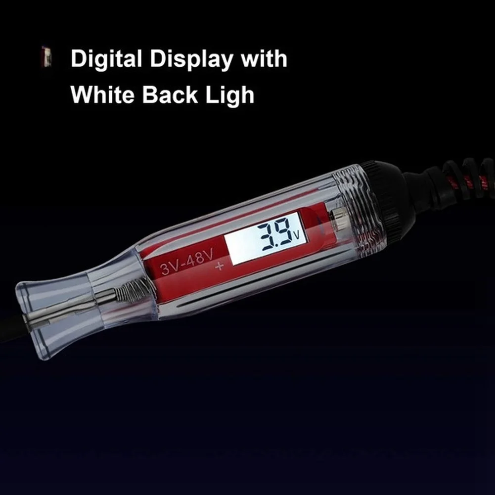 Тестер автомобильных аккумуляторов 5-48В с ЖК-дисплеем и подсветкой для проверки электрических систем автомобиля, 8.5 x 3 дюйма
Тестер автомобильных аккумуляторов 5-48В с ЖК-дисплеем и подсветкой для проверки электрических систем автомобиля, 8.5 x 3 дюйма