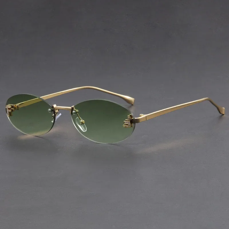 Rimless Oval Sunglasses Women 2024 New Fashion Gradient Ocean Lenses Sun Glasses Stylish Women Luxury Brand Design Shades 
Rimless Oval Sunglasses Women 2024 New Fashion Gradient Ocean Lenses Sun Glasses Stylish Women Luxury Brand Design Shades