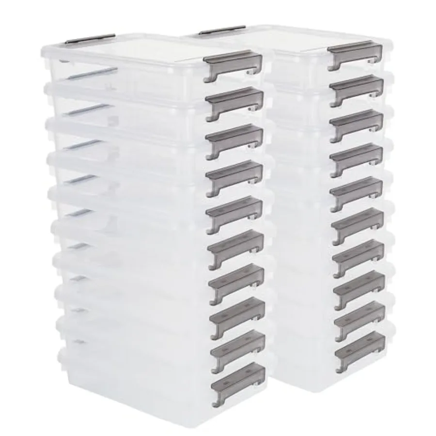 Plastic Storage Bins with Latching Lids Portable Project Case Clear File Box Stackable Storage Containers for Organizing A4 Pap
Plastic Storage Bins with Latching Lids Portable Project Case Clear File Box Stackable Storage Containers for Organizing A4 Pap