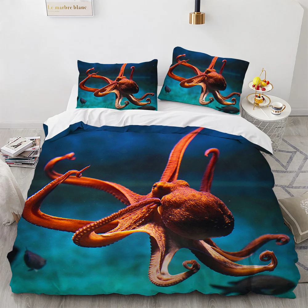 3D Octopus Duvet Cover King Queen Size Cute Cartoon Ocean Animal Bedding Set For Kids Teens Sealife 2/3pcs Quilt Cover
3D Octopus Duvet Cover King Queen Size Cute Cartoon Ocean Animal Bedding Set For Kids Teens Sealife 2/3pcs Quilt Cover