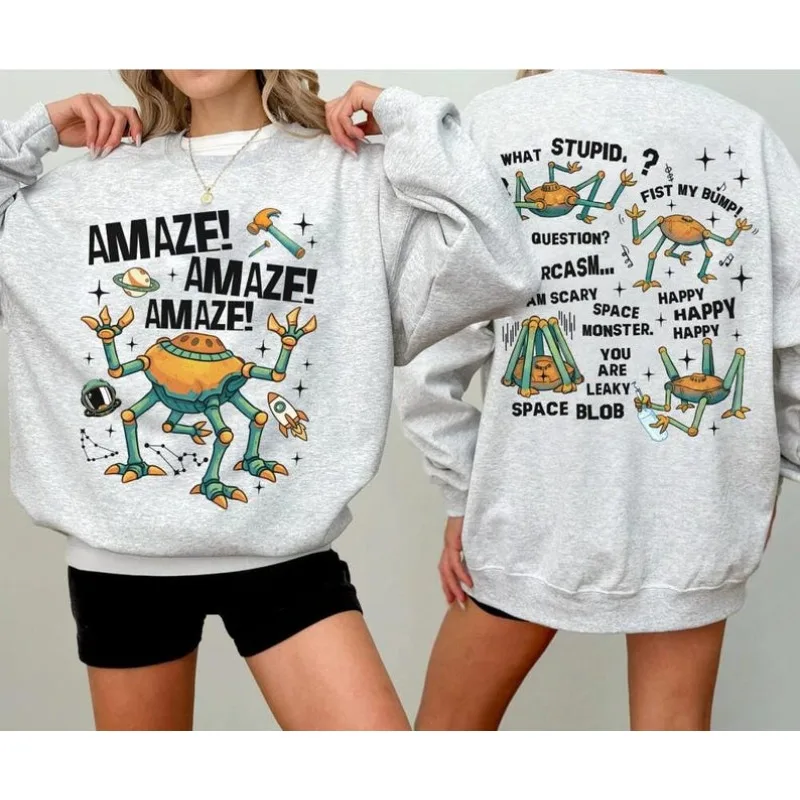 Cartoon Double Sided Amaze Hail Mary Book Retro Alien Sweatshirt Sci Fi Lovers Gift Humorous Space Monster Graphic Pullover
Cartoon Double Sided Amaze Hail Mary Book Retro Alien Sweatshirt Sci Fi Lovers Gift Humorous Space Monster Graphic Pullover