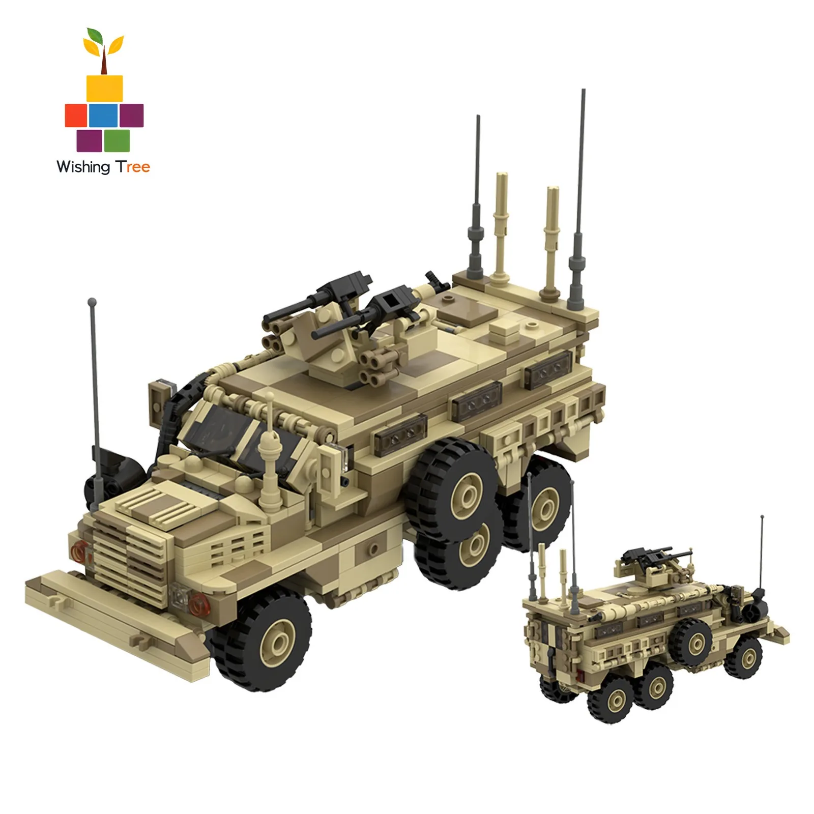 1005 692pcs Military Camouflage Anti-Mine Vehicle Building Blocks Set Compatible with Creative Toys Earth Tone
1005 692pcs Military Camouflage Anti-Mine Vehicle Building Blocks Set Compatible with Creative Toys Earth Tone