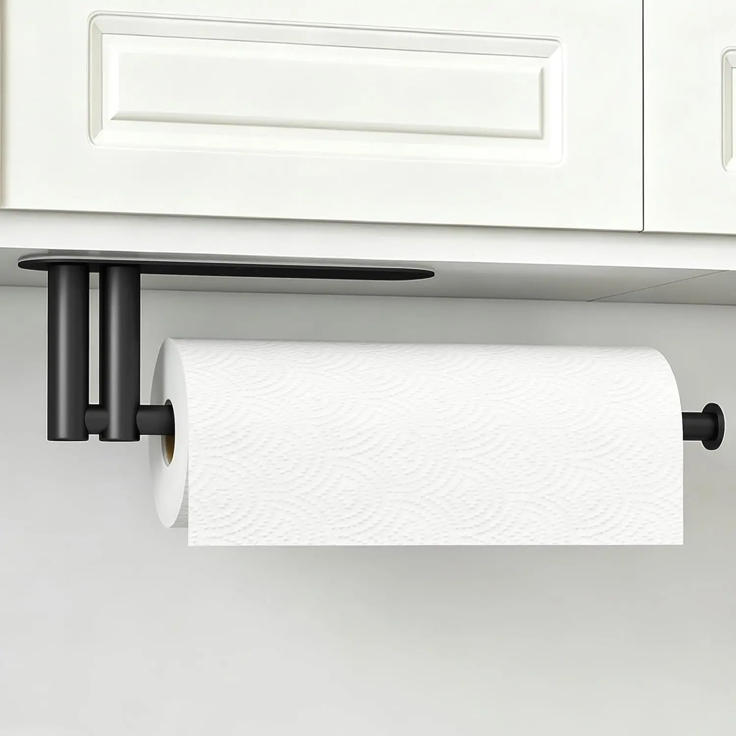 Adhesive Under Cabinet Paper Towel Holder, Dual Rod Stainless Steel, No Drill, Black
Adhesive Under Cabinet Paper Towel Holder, Dual Rod Stainless Steel, No Drill, Black