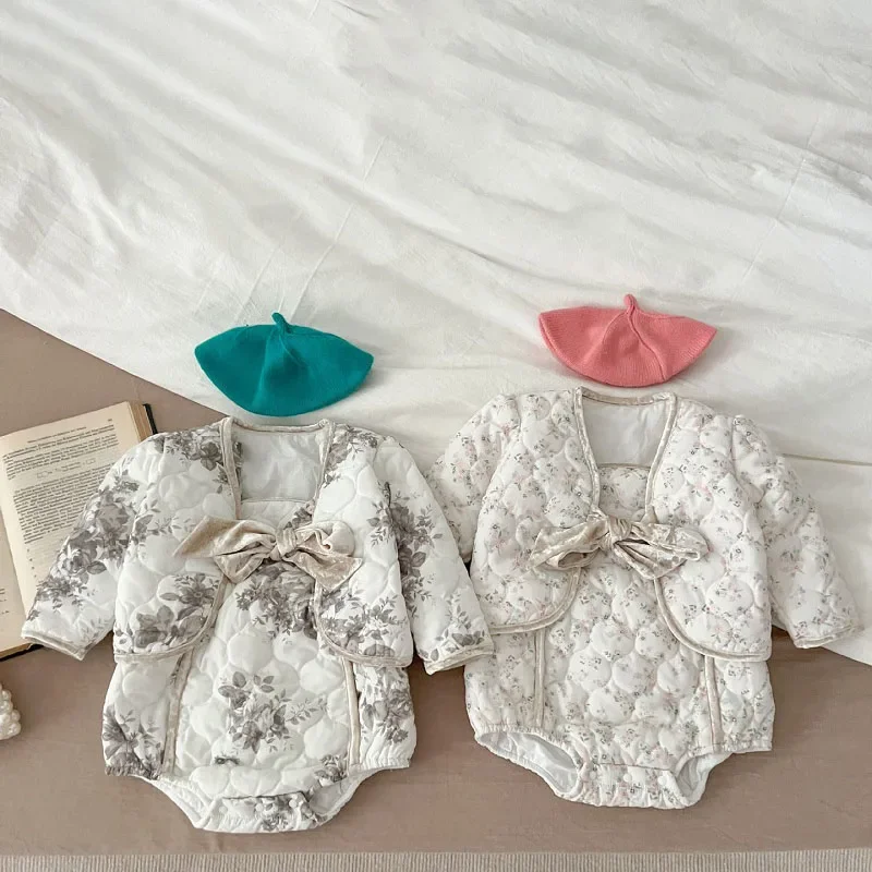 Cute Newborn Baby Girl Clothing Set 0-3Years Princess Long Sleeve Bow Down Coat Flower Romper 2PCS Thicken Warm Winter Outerwear
Cute Newborn Baby Girl Clothing Set 0-3Years Princess Long Sleeve Bow Down Coat Flower Romper 2PCS Thicken Warm Winter Outerwear