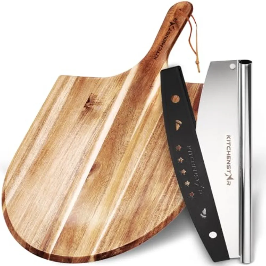 Pizza Cutter Rocker 16" + Acacia Wood Pizza Peel 16" - Pizza Making Bundle
Pizza Cutter Rocker 16" + Acacia Wood Pizza Peel 16" - Pizza Making Bundle