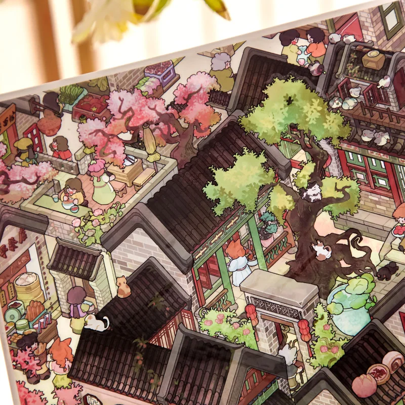 Kawaii Peach Blossom Courtyard 3D Jiangnan Courtyard Landscape Sticker DIY Pocket Cabin Scene festival gift
Kawaii Peach Blossom Courtyard 3D Jiangnan Courtyard Landscape Sticker DIY Pocket Cabin Scene festival gift