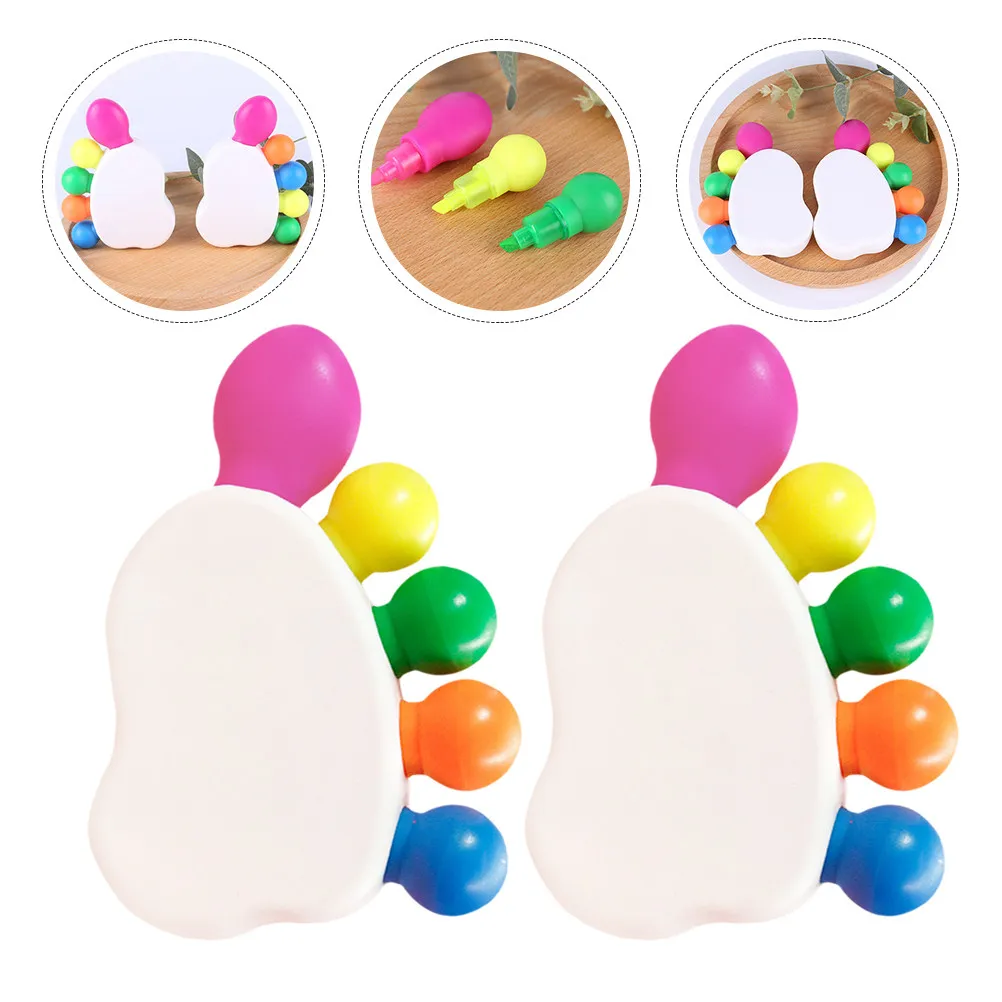 2Sets Foot Toe Shape Highlighter Pens Creative Colorful Marker Pens for Students Stationery Broad Tip Writing Notes
2Sets Foot Toe Shape Highlighter Pens Creative Colorful Marker Pens for Students Stationery Broad Tip Writing Notes
