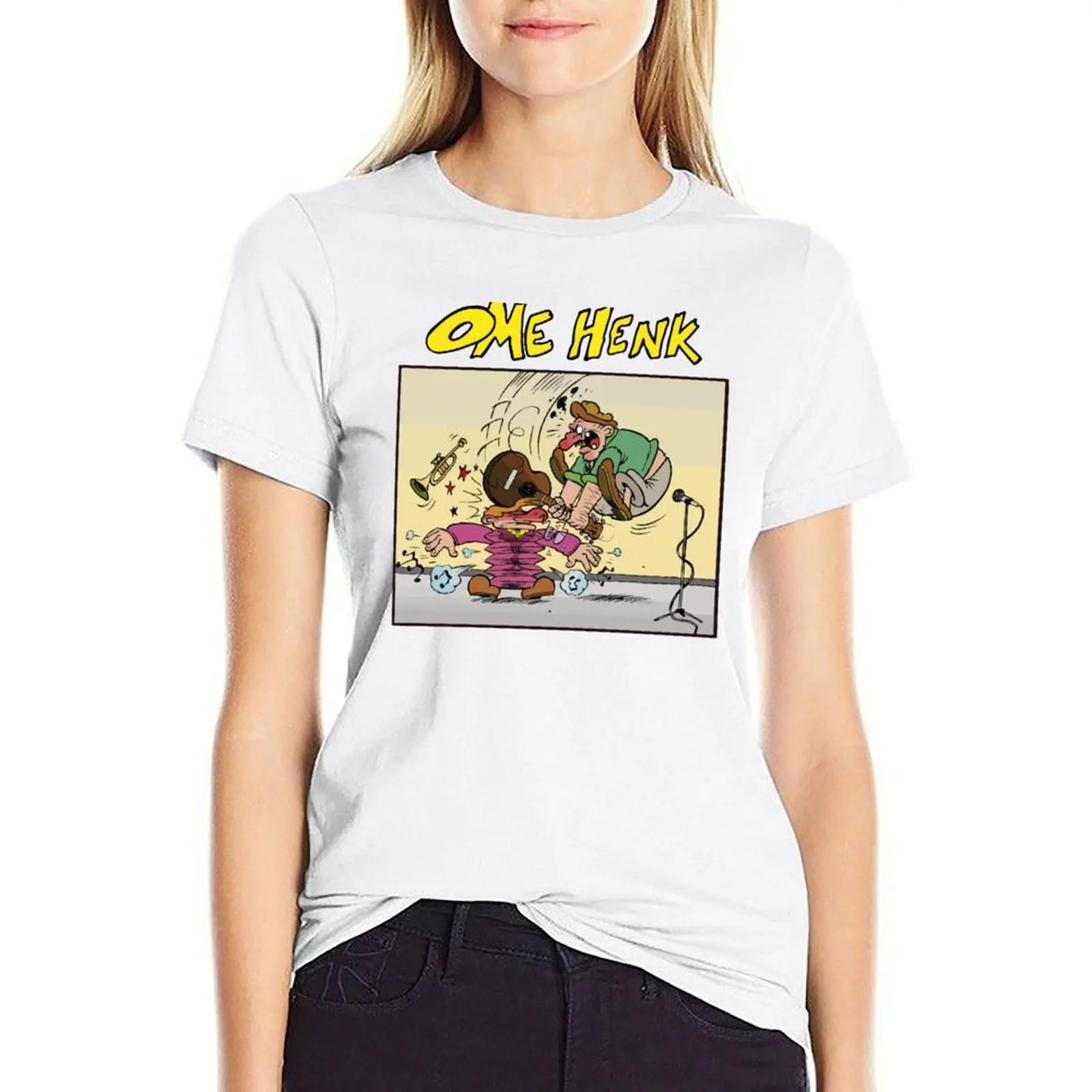 Ome Henk on Stage T-shirt Female clothing kawaii clothes funny black t shirts for Women
Ome Henk on Stage T-shirt Female clothing kawaii clothes funny black t shirts for Women