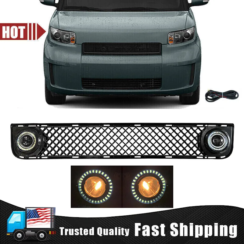 Fit 2008 2009 2010 Scion xB Front Bumper Lower Grill & LED Fog Lights w/Wiring
Fit 2008 2009 2010 Scion xB Front Bumper Lower Grill & LED Fog Lights w/Wiring