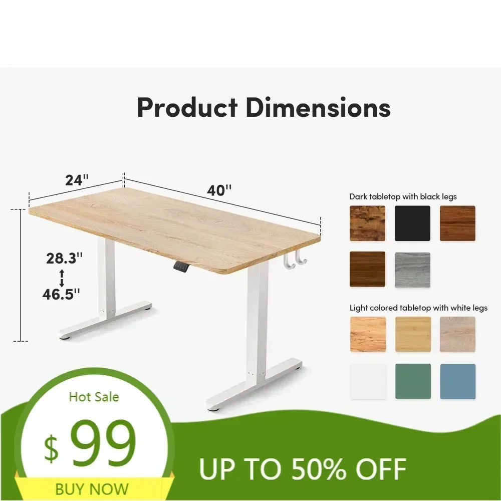 Bestseller"maple finish electric adjustable height desk, 40" x 24", ergonomic sit-to-stand desk for home office, computer workst
Bestseller"maple finish electric adjustable height desk, 40" x 24", ergonomic sit-to-stand desk for home office, computer workst