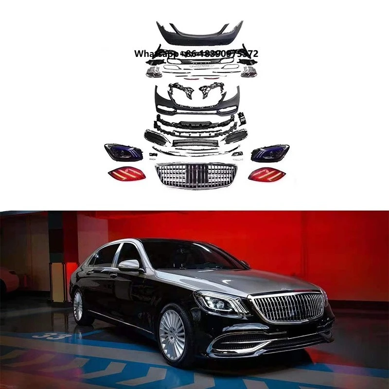 S Class W222 Upgrade May Style Body Kit Fit for 2014-2020 Year with Head Light Tali Light Car Bumper
S Class W222 Upgrade May Style Body Kit Fit for 2014-2020 Year with Head Light Tali Light Car Bumper