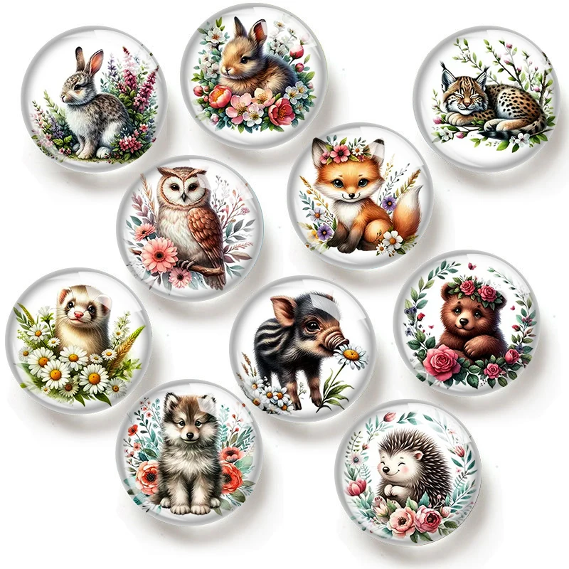 Cute Woodland Animals 12/18/20/25mm glass cabochon bracelet pendant rings for jewelry demo earrings back Making findings
Cute Woodland Animals 12/18/20/25mm glass cabochon bracelet pendant rings for jewelry demo earrings back Making findings