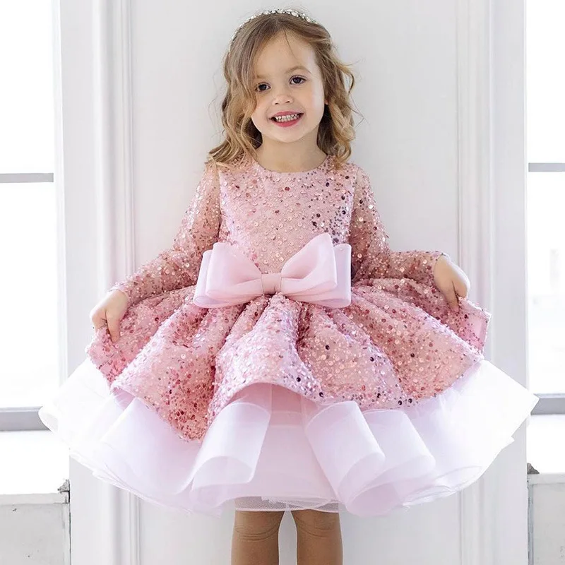 Girls Sequin Princess Dress with Oversized Bow Cake Layering Tutu Skirt for Baby Girls Birthday Party Sparkling Flower Girl Gown
Girls Sequin Princess Dress with Oversized Bow Cake Layering Tutu Skirt for Baby Girls Birthday Party Sparkling Flower Girl Gown