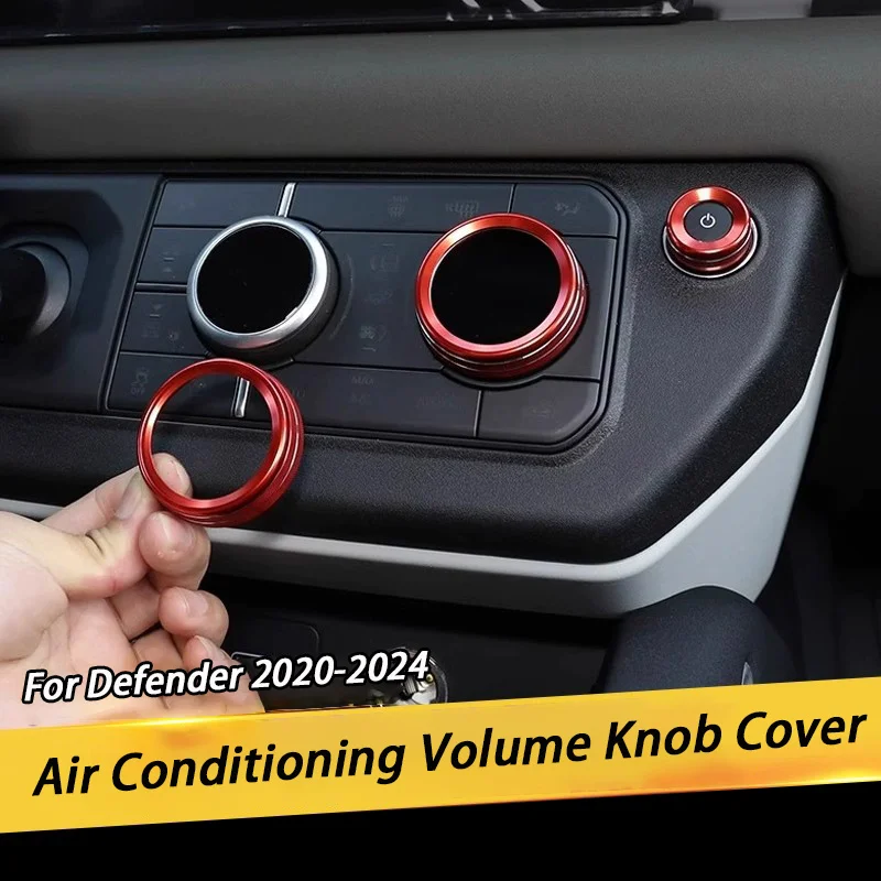 Car Interior Central Air Conditioning Knob Ring Volume Adjustment Decorative Cover for Land Rover Defender 90 110 2020-2025
Car Interior Central Air Conditioning Knob Ring Volume Adjustment Decorative Cover for Land Rover Defender 90 110 2020-2025