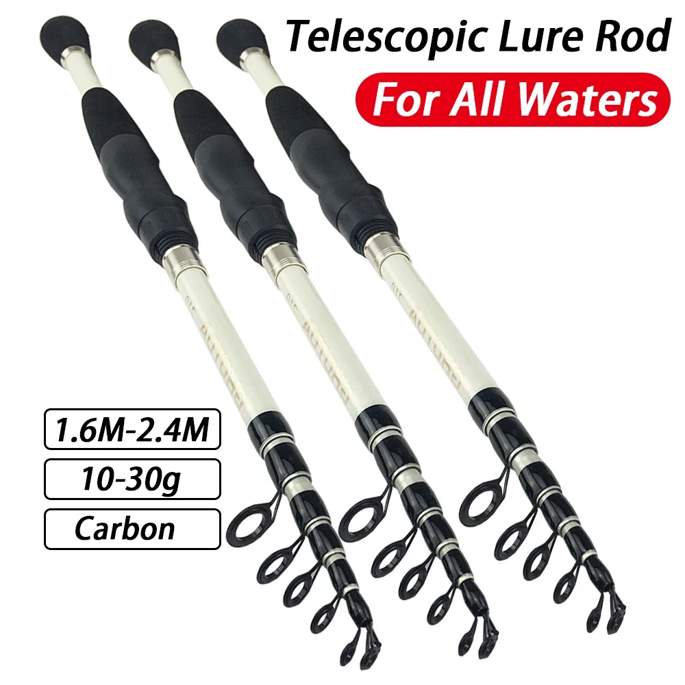 Telescopic Fishing Rods Ultralight Weight Spinning Rod Carbon Fiber 1.6-2.4m Fishing Pole Tackle for Stream River Ocean Beach
Telescopic Fishing Rods Ultralight Weight Spinning Rod Carbon Fiber 1.6-2.4m Fishing Pole Tackle for Stream River Ocean Beach