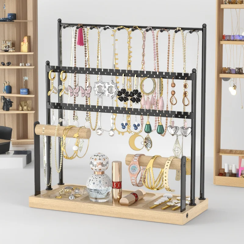 Metal Jewelry Organizer Stand Earring Necklace Display Rack For Studs Rings Makeup Perfume Storage Shelf For Vanity Desk Dresser
Metal Jewelry Organizer Stand Earring Necklace Display Rack For Studs Rings Makeup Perfume Storage Shelf For Vanity Desk Dresser