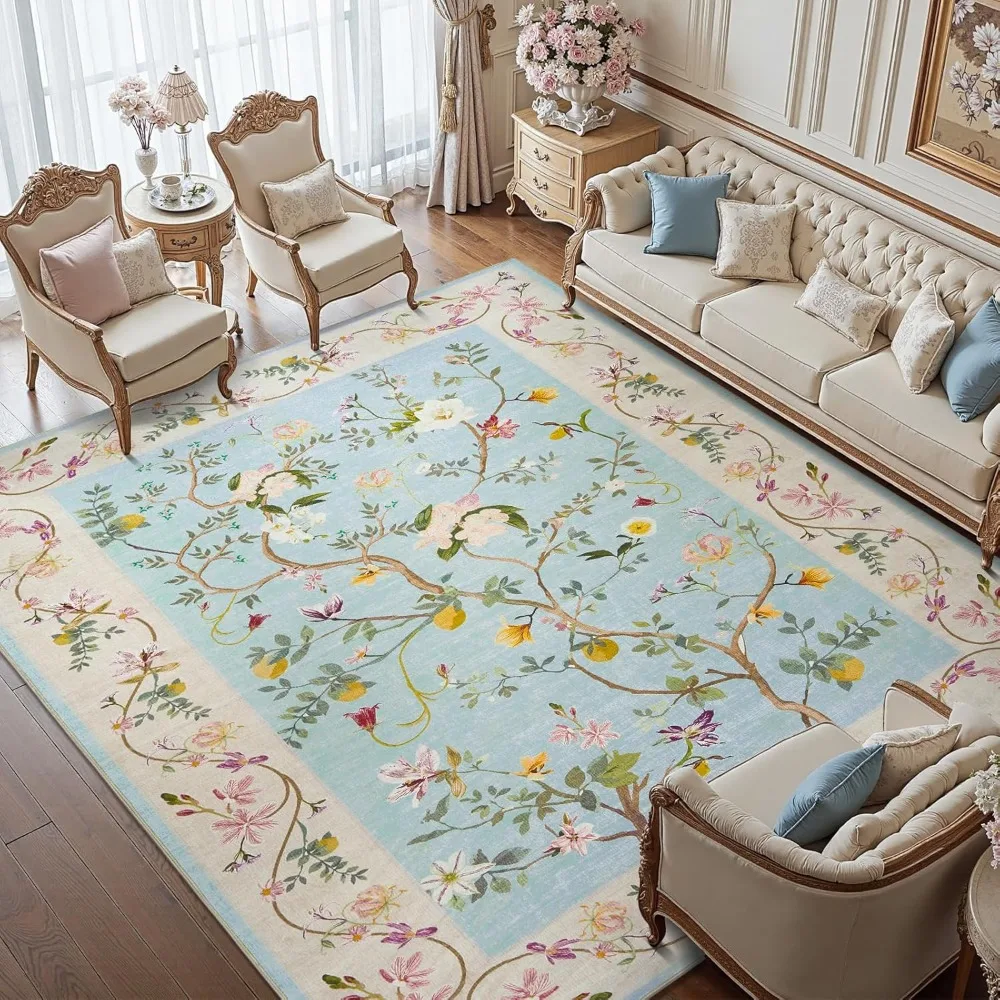 Area Rug 8x10 Washable Floral Oriental Mat Accent Carpet Indoor Floor Cover Non Slip Living Room Rug Vintage Mat Soft Retro
Area Rug 8x10 Washable Floral Oriental Mat Accent Carpet Indoor Floor Cover Non Slip Living Room Rug Vintage Mat Soft Retro