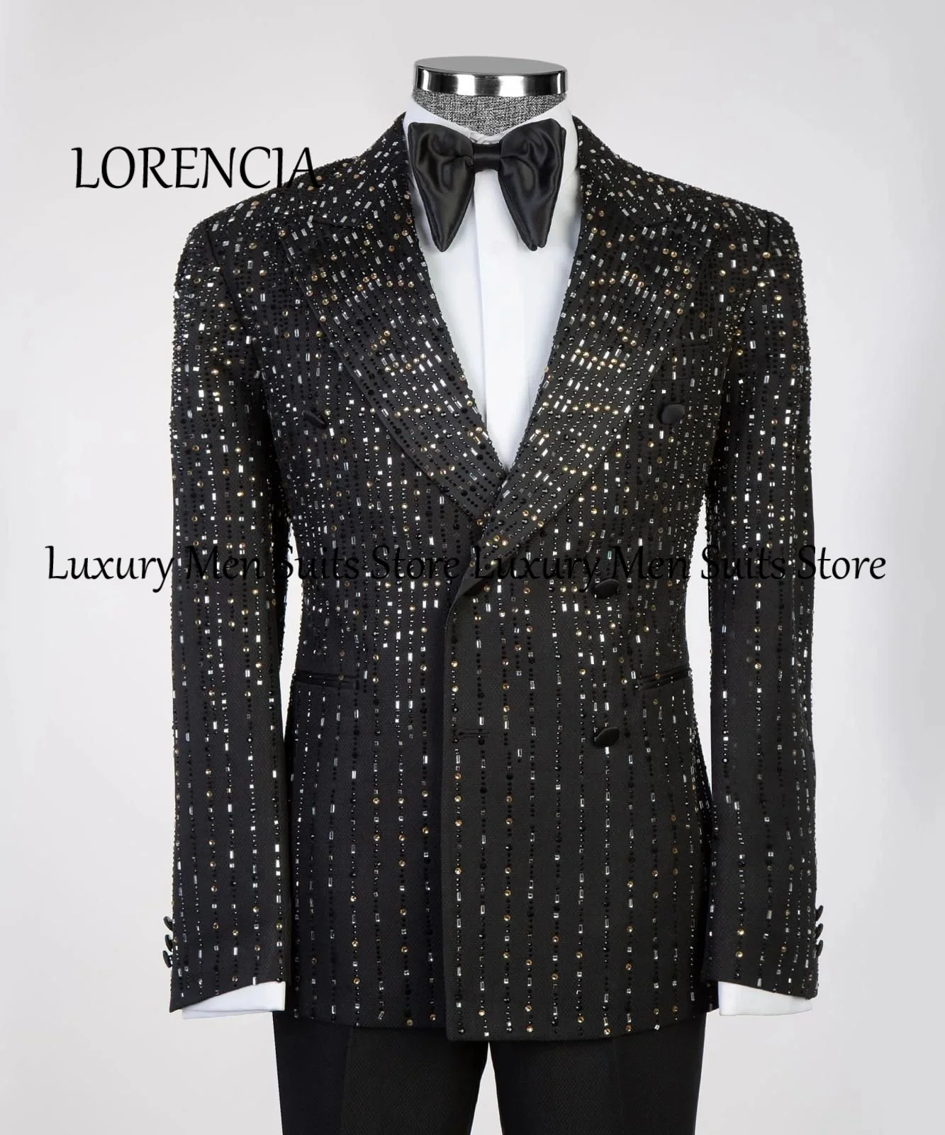 Elegant Men's Suit 2 Pieces Heavy Crystals Formal Wedding Tuxedos Groom Outfits Slim Fit Customized abiti uomo estivi eleganti
Elegant Men's Suit 2 Pieces Heavy Crystals Formal Wedding Tuxedos Groom Outfits Slim Fit Customized abiti uomo estivi eleganti