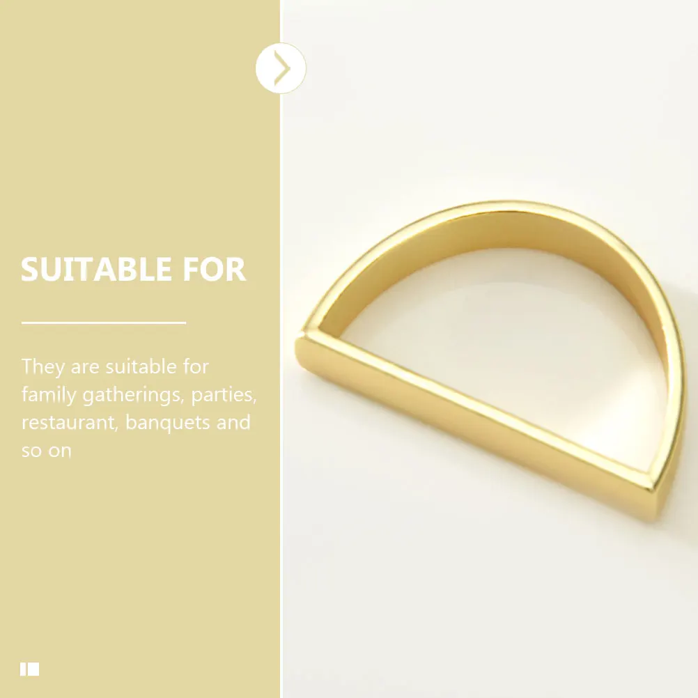 6pcs Napkin Rings Metal D-Shape Alloy Serviette Ring For Wedding Party Table Decor Home Restaurant Banquet Holiday Reusable
6pcs Napkin Rings Metal D-Shape Alloy Serviette Ring For Wedding Party Table Decor Home Restaurant Banquet Holiday Reusable