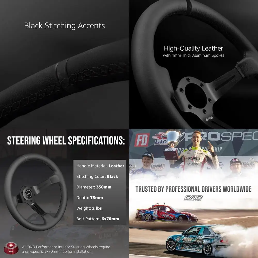 Кожаный гоночный руль / диаметр 350 мм и глубина 75 мм / узор болта 6x70 мм / кожаный руль DND с кнопкой звукового сигнала
Кожаный гоночный руль / диаметр 350 мм и глубина 75 мм / узор болта 6x70 мм / кожаный руль DND с кнопкой звукового сигнала