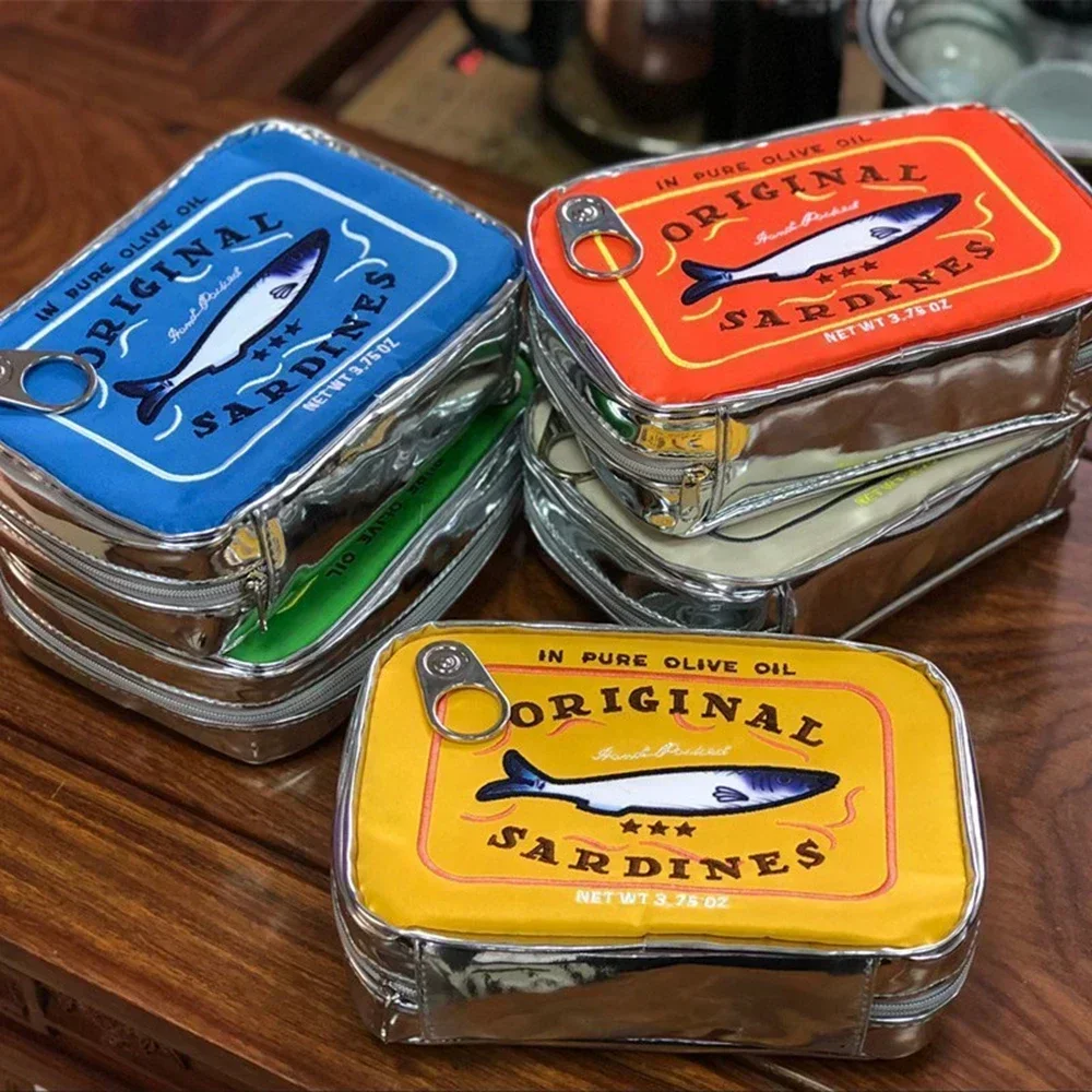 Canned Sardines Makeup Bag Zipper Closure Embroidery Small Toiletry Pouch Portable Travel Toiletry Bag Cosmetic Organizer Case
Canned Sardines Makeup Bag Zipper Closure Embroidery Small Toiletry Pouch Portable Travel Toiletry Bag Cosmetic Organizer Case