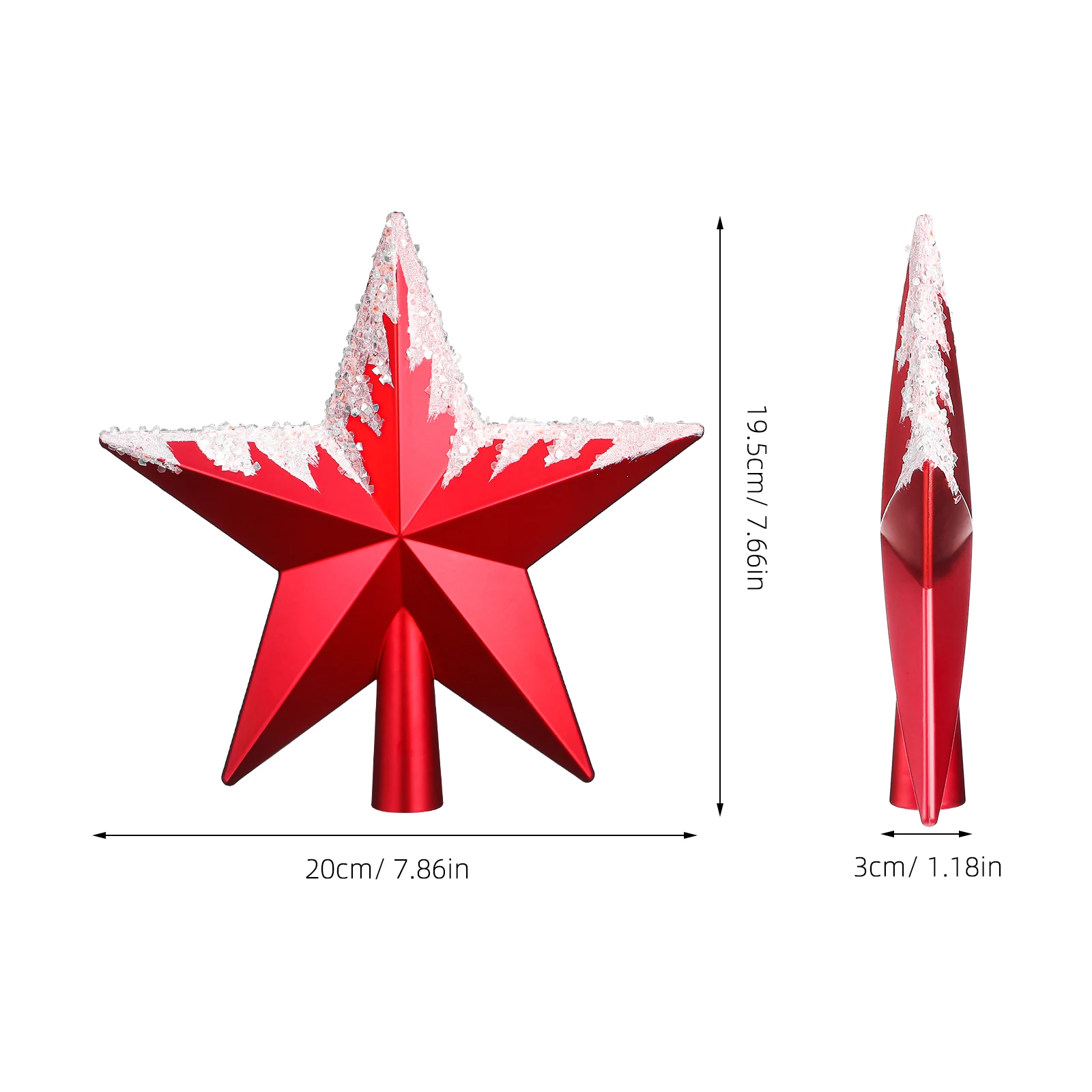 7.86 Inch Christmas Tree Topper Star Red Glittered 3D Snowflake Design Holiday Party Decor Xmas Tree Decoration Festive Home
7.86 Inch Christmas Tree Topper Star Red Glittered 3D Snowflake Design Holiday Party Decor Xmas Tree Decoration Festive Home