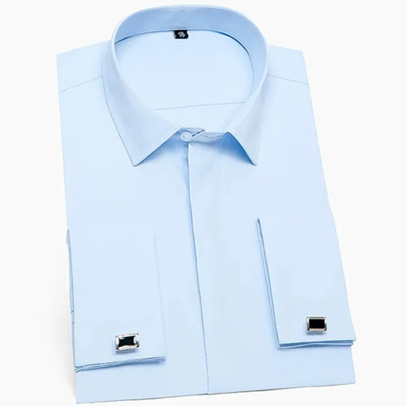 Men's French Cufflinks Romantic Date Shirt Four Seasons Long Sleeved Social Formal Banquet Shirt White Pink Light Blue Fit Top
Men's French Cufflinks Romantic Date Shirt Four Seasons Long Sleeved Social Formal Banquet Shirt White Pink Light Blue Fit Top