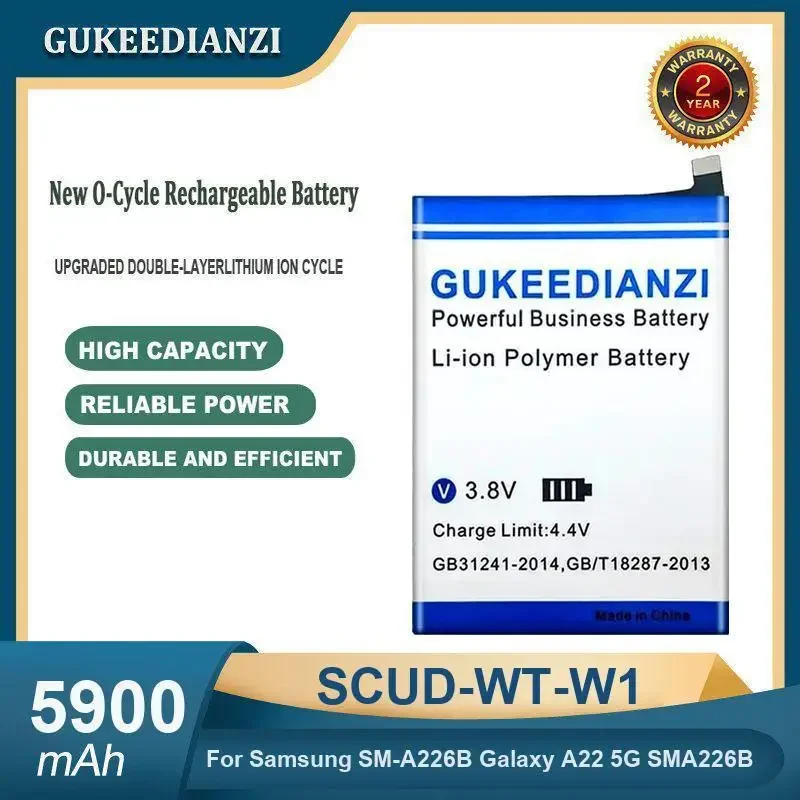 Аккумулятор для мобильного телефона SCUD-WT-W1 большой емкости 5900 мАч для Samsung SM-A226B Galaxy A22 5G SMA226B
Аккумулятор для мобильного телефона SCUD-WT-W1 большой емкости 5900 мАч для Samsung SM-A226B Galaxy A22 5G SMA226B