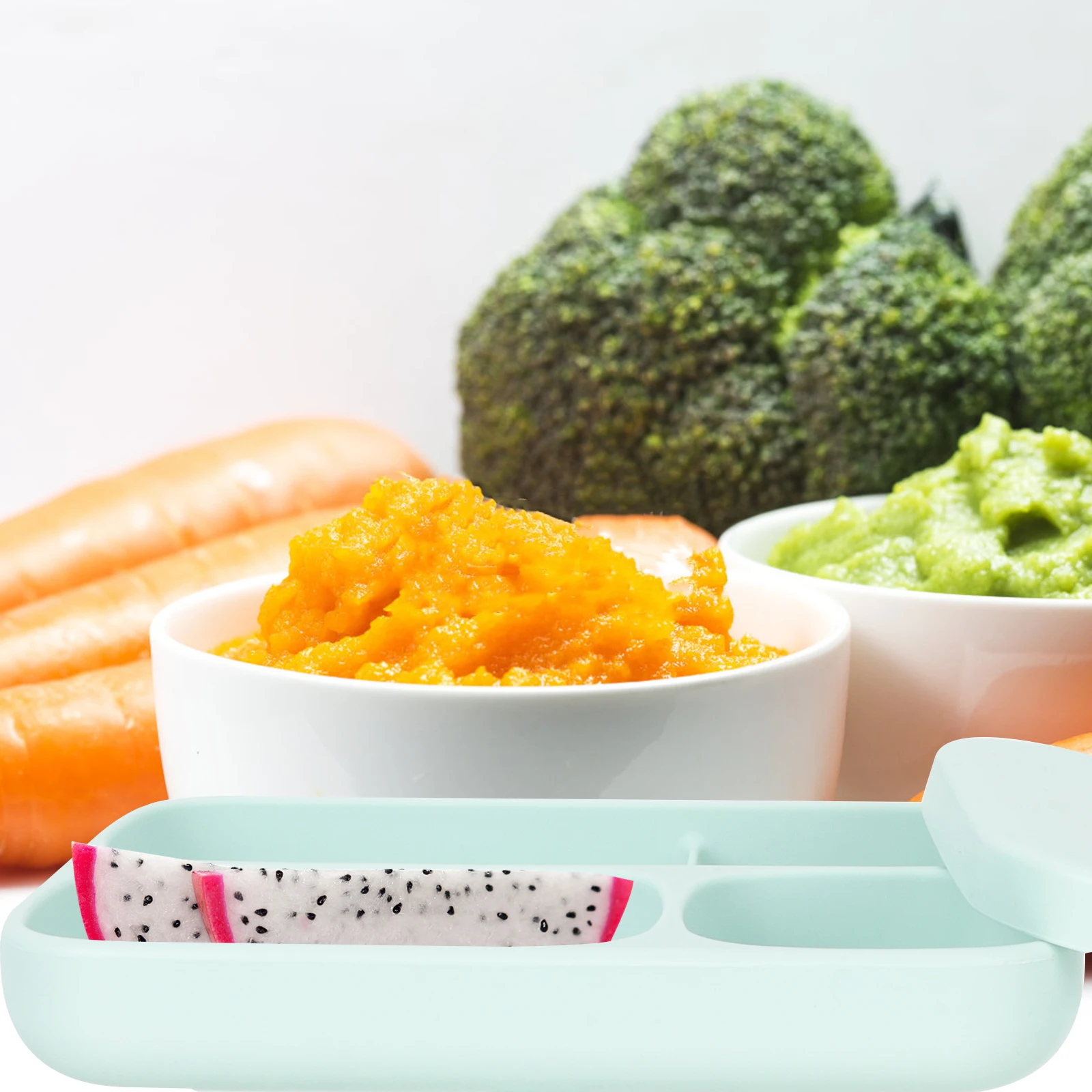 Silicone Food Plate Divided Compartments Suction Cup Baby Plates Fruit Plate Toddler Kitchenware Green Color Easy Clean Portable
Silicone Food Plate Divided Compartments Suction Cup Baby Plates Fruit Plate Toddler Kitchenware Green Color Easy Clean Portable