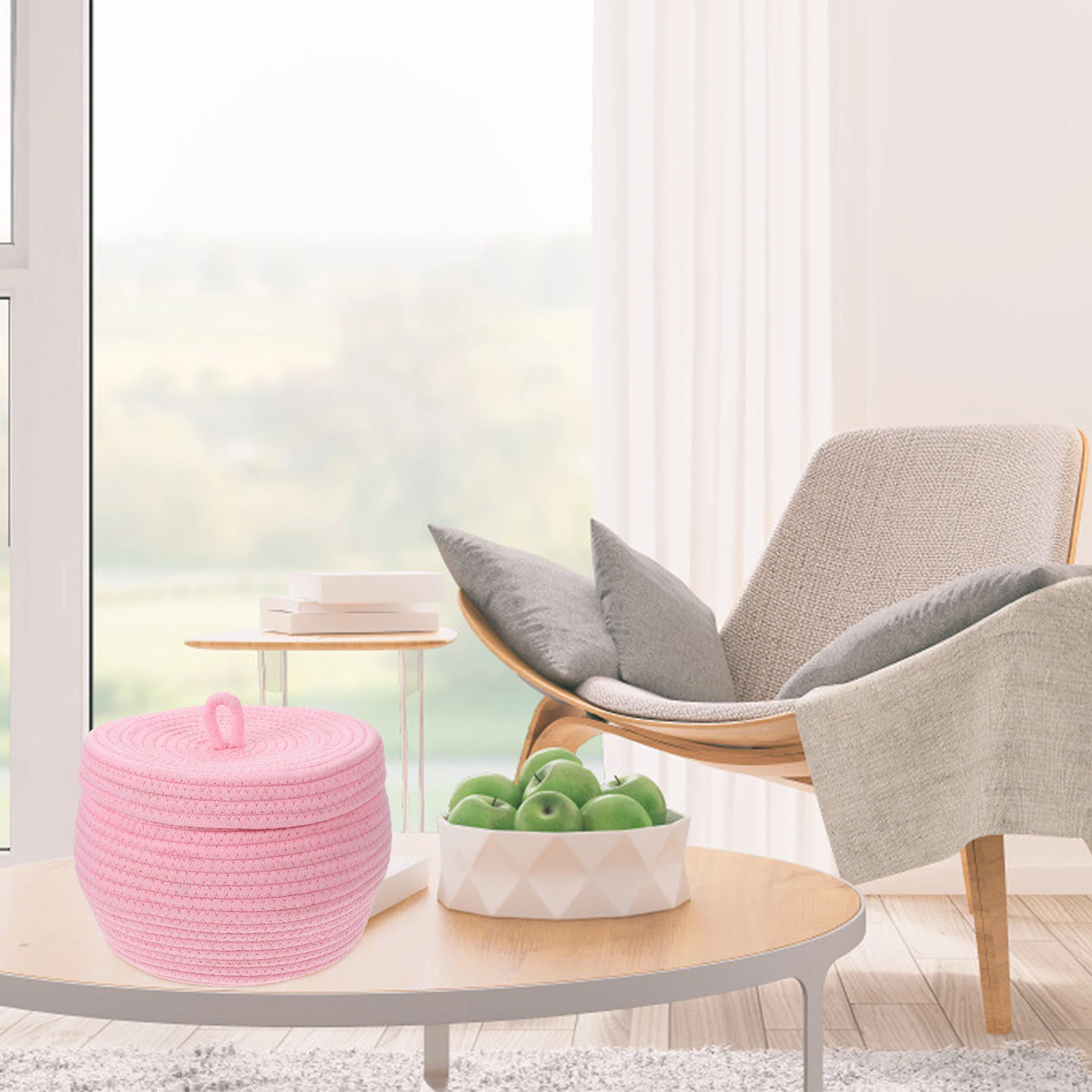 Woven Storage Basket Thickened Cotton Rope Large Capacity Living Room Bedroom Decorative Container Storage Box
Woven Storage Basket Thickened Cotton Rope Large Capacity Living Room Bedroom Decorative Container Storage Box